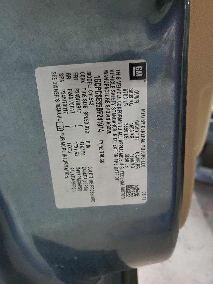 2011 Chevrolet Silverado C1500 Lt VIN: 1GCPCSE35BF241914 Lot: 49602694