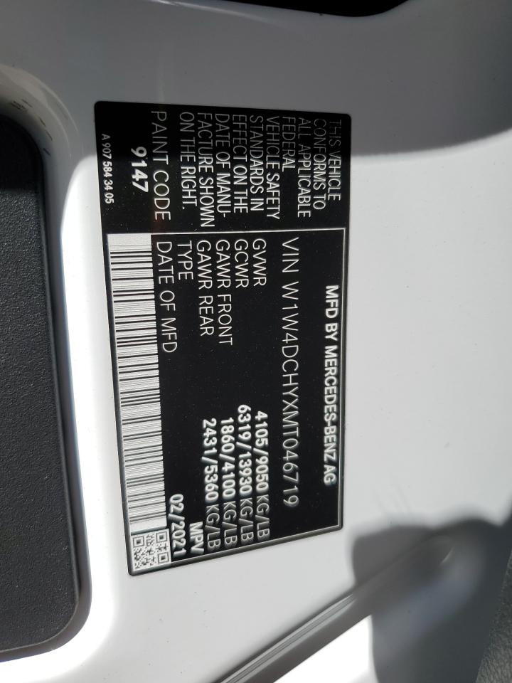 2021 Mercedes-Benz Sprinter 2500 VIN: W1W4DCHYXMT046719 Lot: 53029514