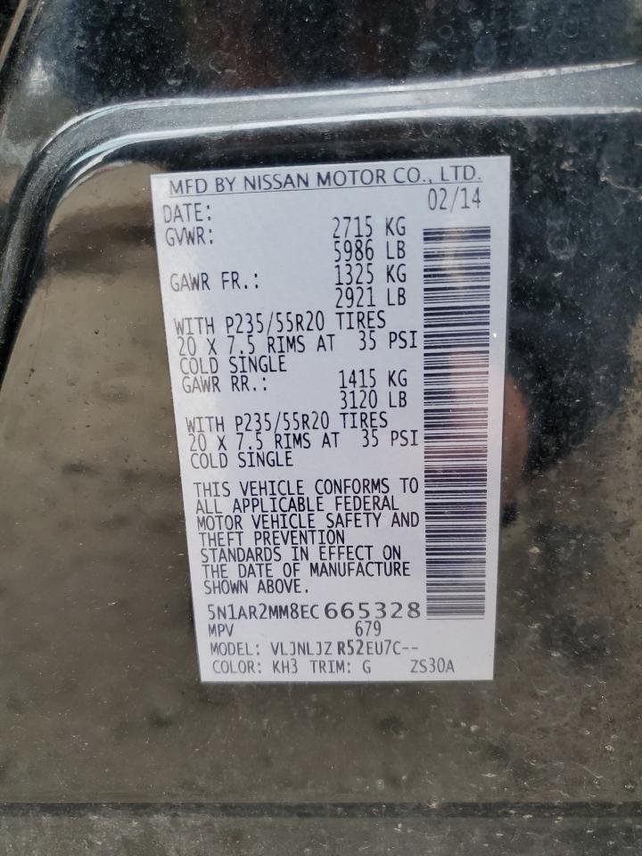 5N1AR2MM8EC665328 2014 Nissan Pathfinder S