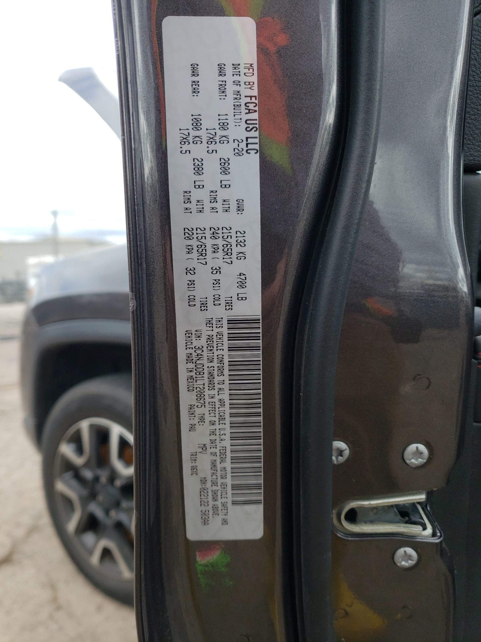 3C4NJDDB1LT208675 2020 Jeep Compass Trailhawk