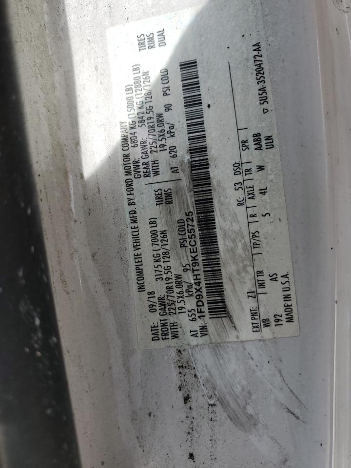 2019 Ford F450 Super Duty VIN: 1FD9X4HT9KEC55725 Lot: 51618114