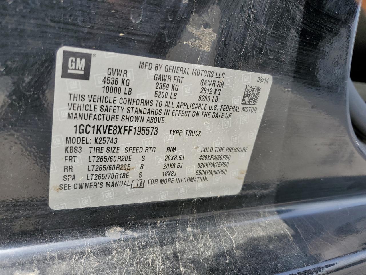 2015 Chevrolet Silverado K2500 Heavy Duty Lt VIN: 1GC1KVE8XFF195573 Lot: 51096604