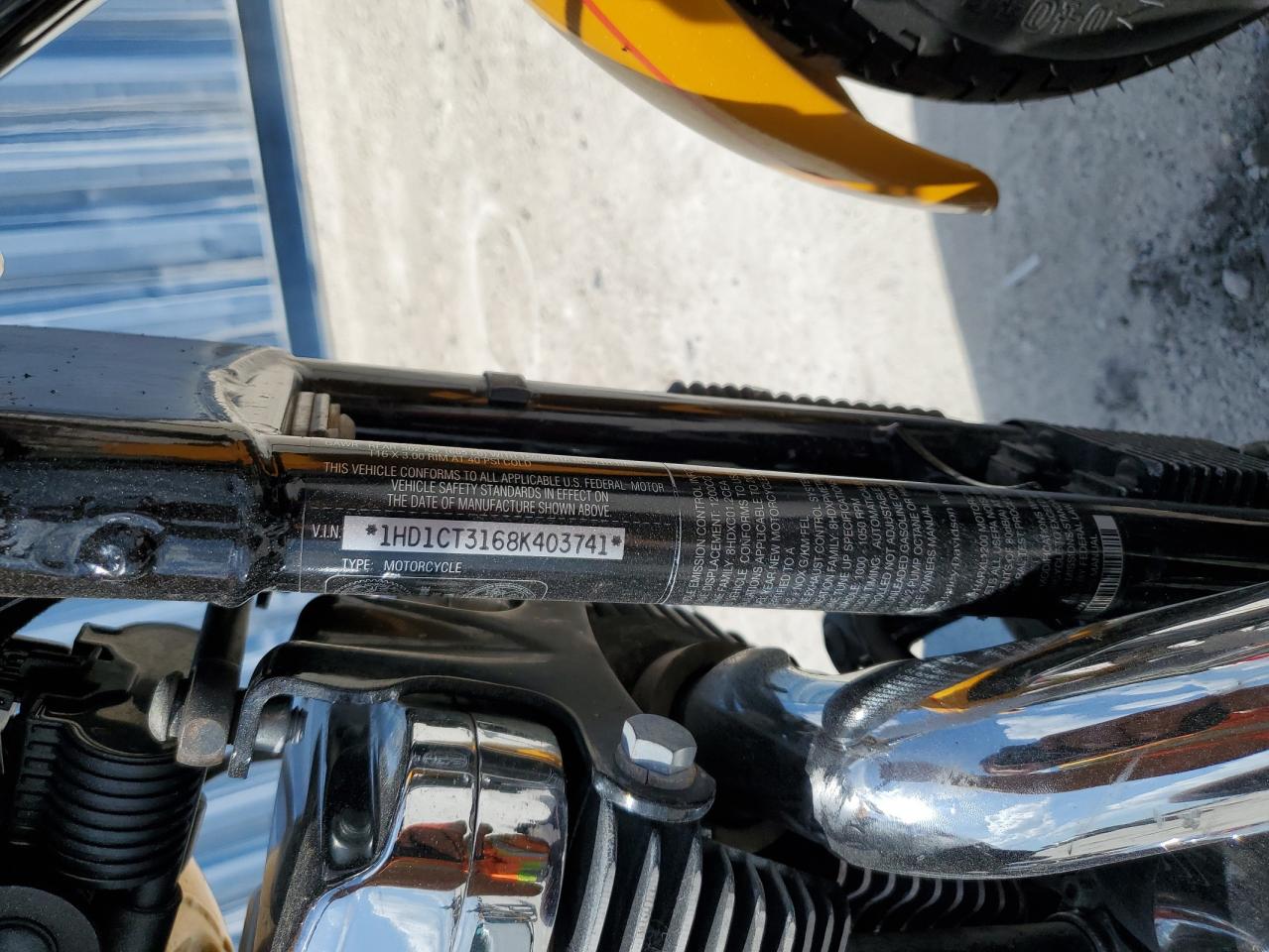 2008 Harley-Davidson Xl1200 C VIN: 1HD1CT3168K403741 Lot: 50536654