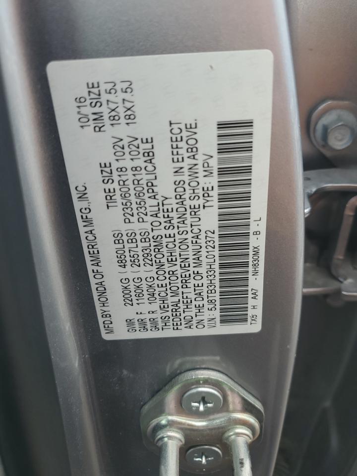 5J8TB3H33HL012372 2017 Acura Rdx