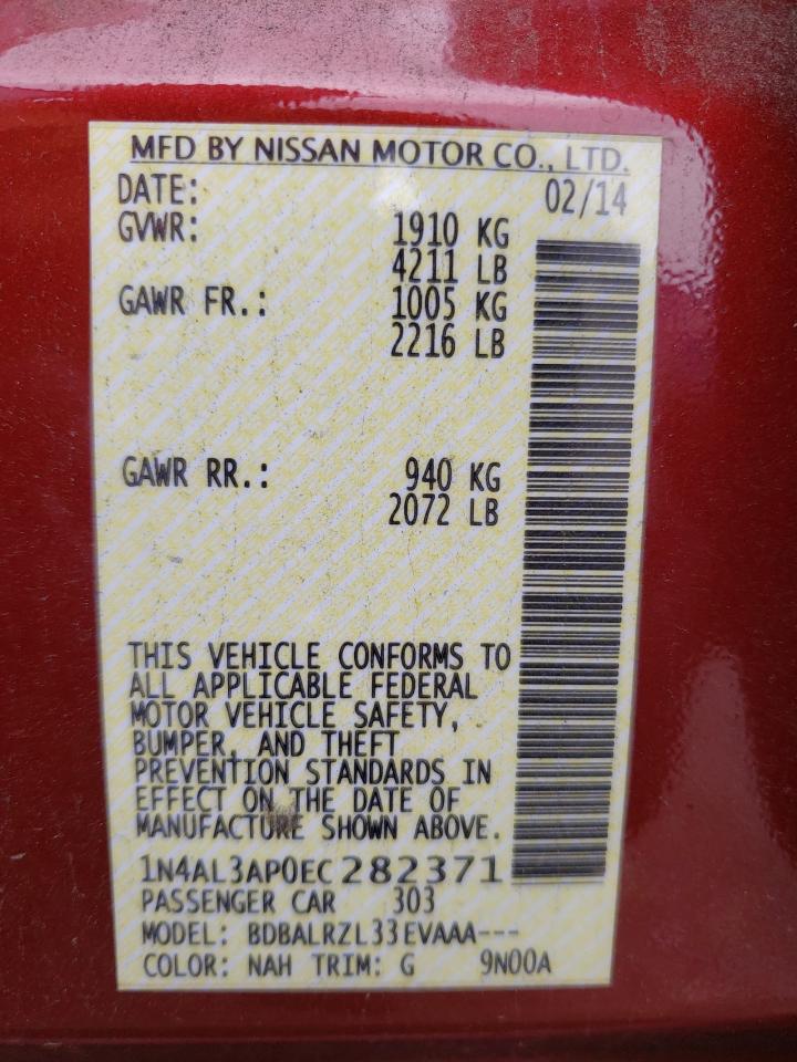 1N4AL3AP0EC282371 2014 Nissan Altima 2.5