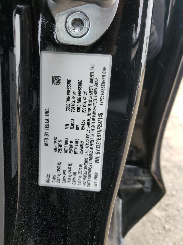 5YJ3E1EB7NF297145 2022 Tesla Model 3