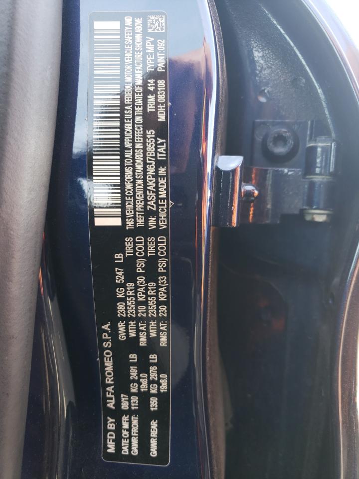 2018 Alfa Romeo Stelvio Sport VIN: ZASFAKPN6J7B85515 Lot: 51904974