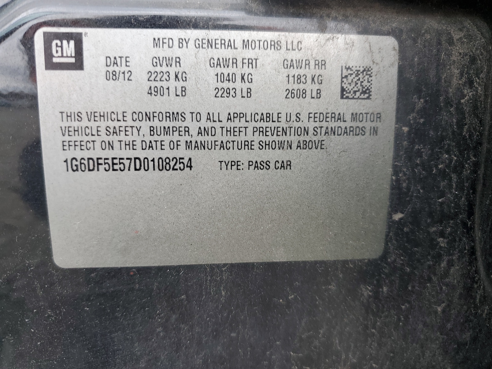 1G6DF5E57D0108254 2013 Cadillac Cts Luxury Collection