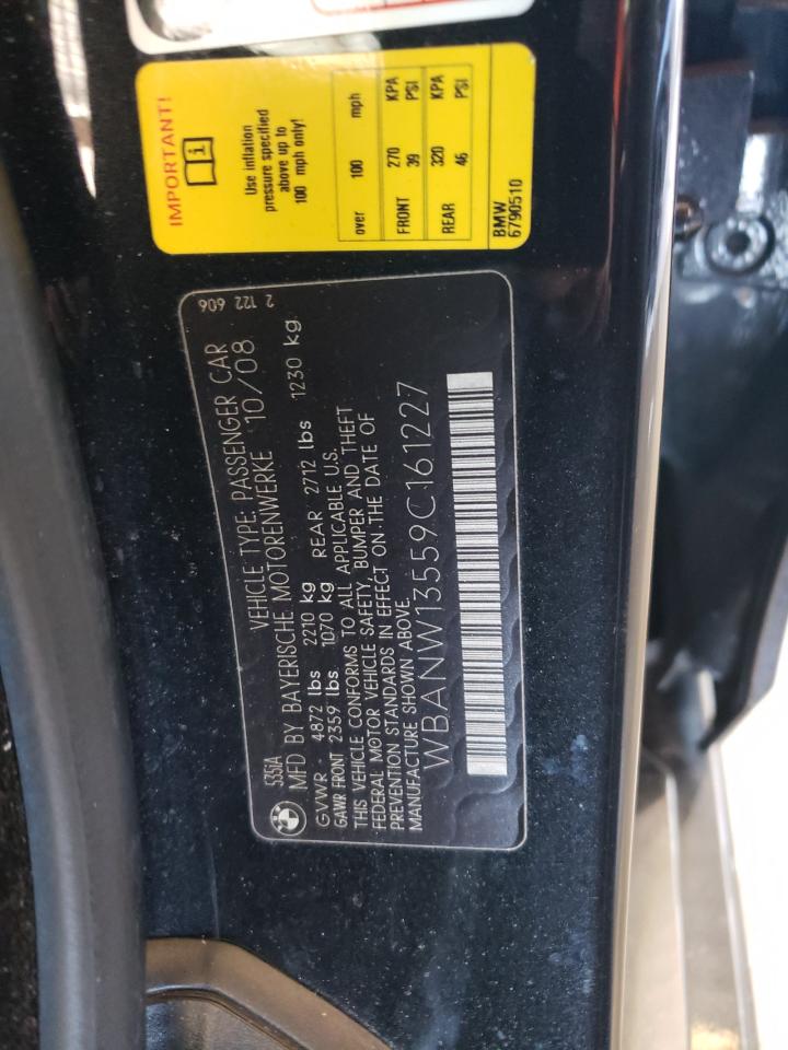 2009 BMW 535 I VIN: WBANW13559C161227 Lot: 49132124