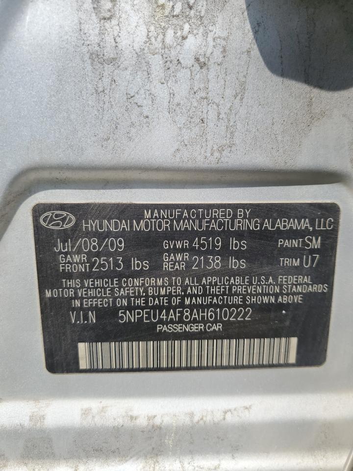 5NPEU4AF8AH610222 2010 Hyundai Sonata Se