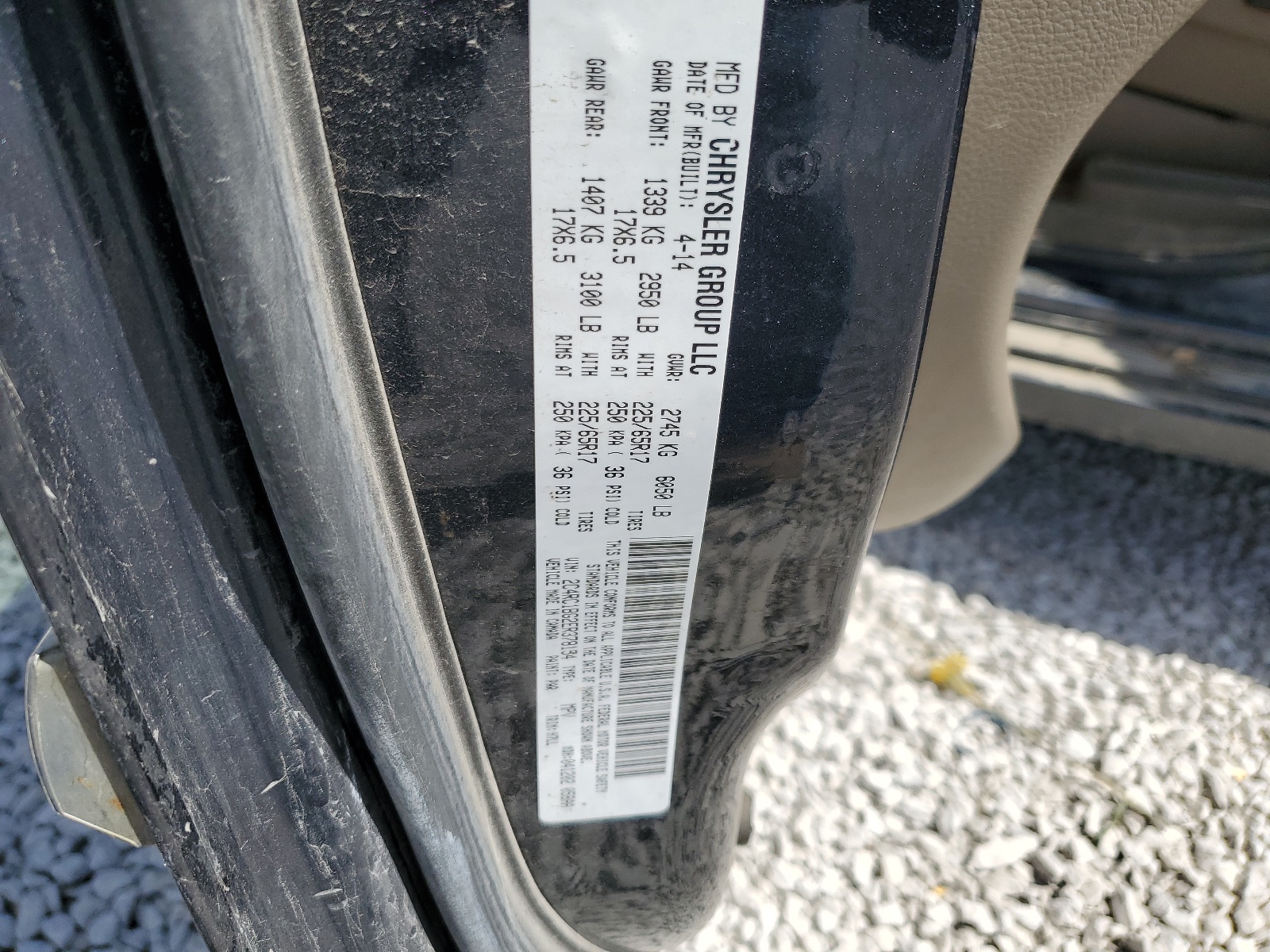 2C4RC1BG2ER378154 2014 Chrysler Town & Country Touring