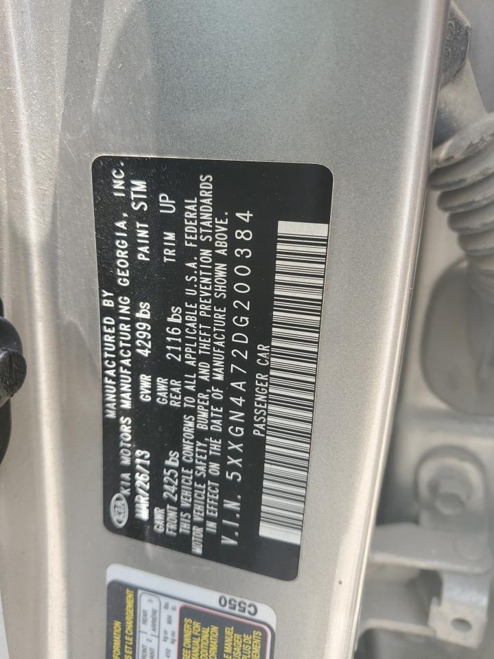 2013 Kia Optima Ex VIN: 5XXGN4A72DG200384 Lot: 51492214