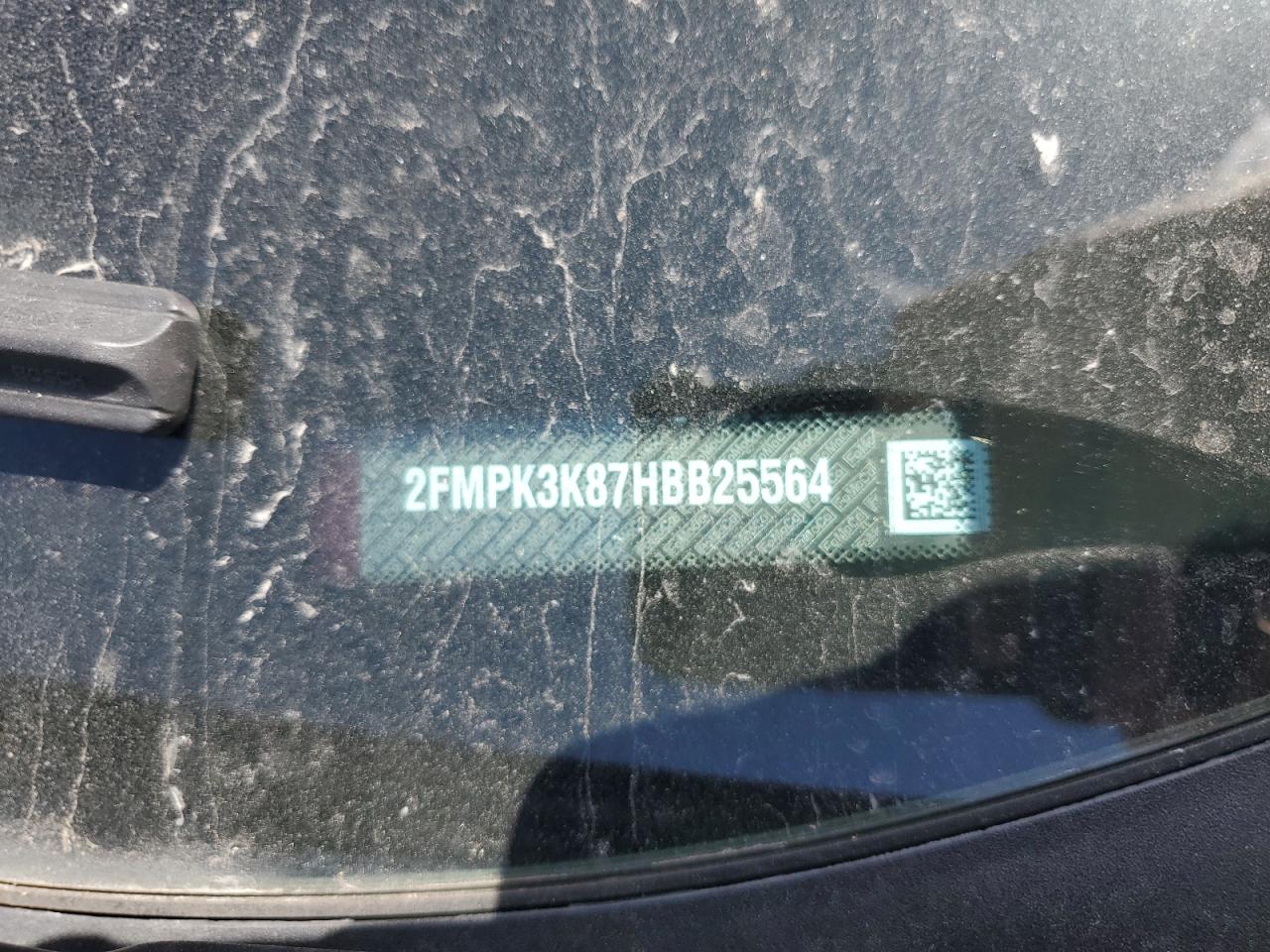 2017 Ford Edge Titanium VIN: 2FMPK3K87HBB25564 Lot: 52821624