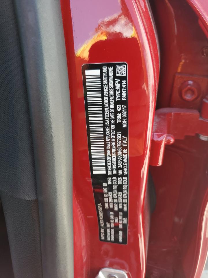 2018 Alfa Romeo Stelvio Ti Sport VIN: ZASFAKNN6J7B72931 Lot: 51295574