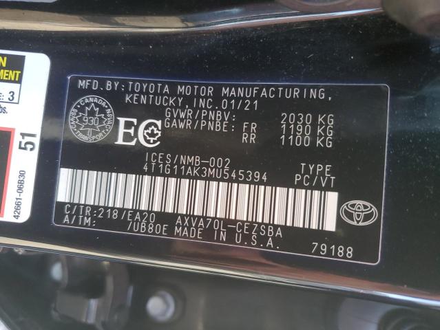 2021 TOYOTA CAMRY SE
