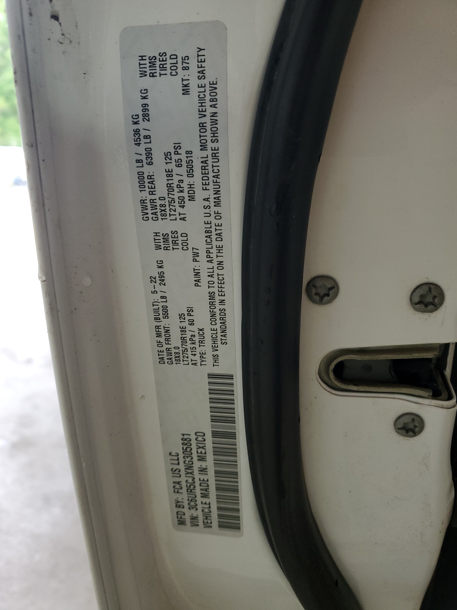 3C6UR5CJXNG305881 2022 Ram 2500 Tradesman