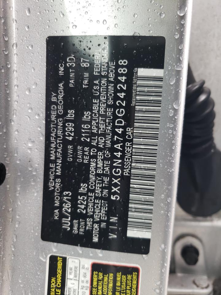 2013 Kia Optima Ex VIN: 5XXGN4A74DG242488 Lot: 50041464