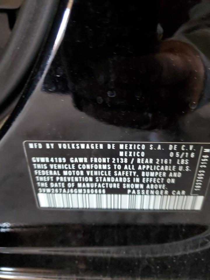 2016 Volkswagen Jetta S VIN: 3VW267AJ6GM380666 Lot: 49248304