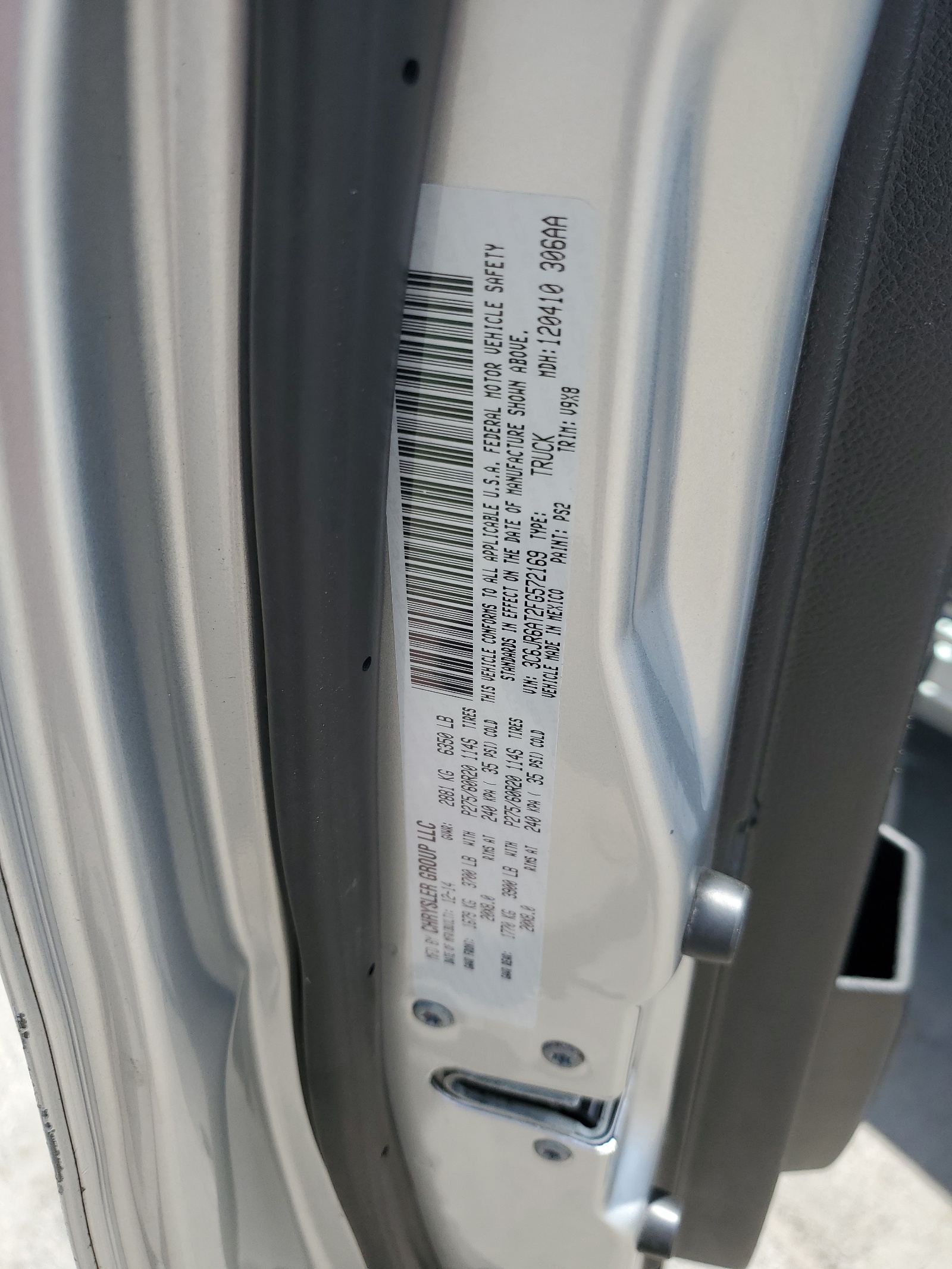 3C6JR6AT2FG572169 2015 Ram 1500 St