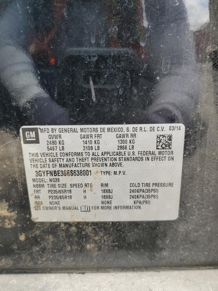 2014 Cadillac Srx Luxury Collection VIN: 3GYFNBE36ES638001 Lot: 48972394