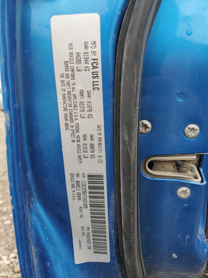 2015 Dodge Dart Sxt VIN: 1C3CDFBB1FD421895 Lot: 50810574