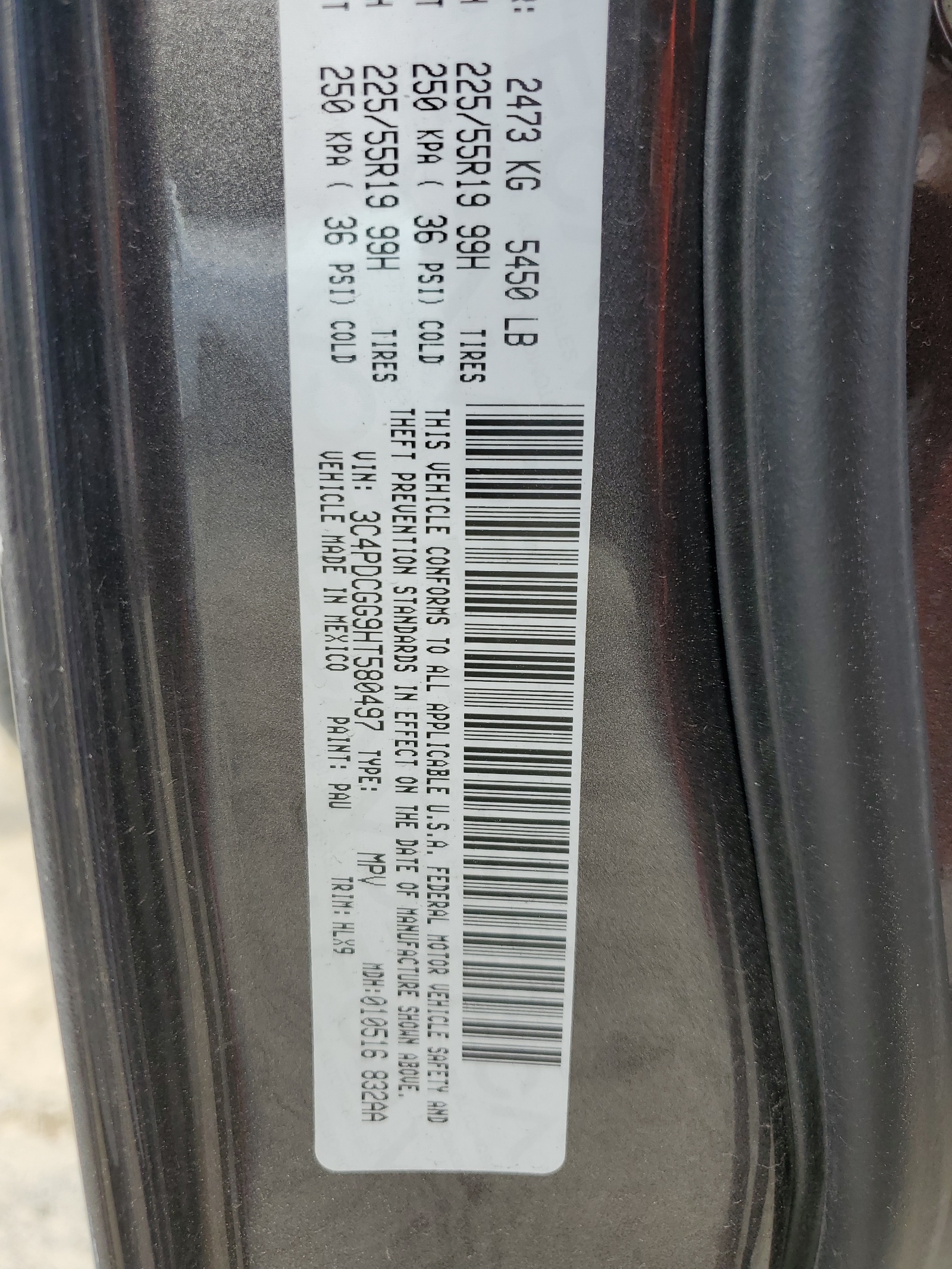 3C4PDCGG9HT580497 2017 Dodge Journey Crossroad