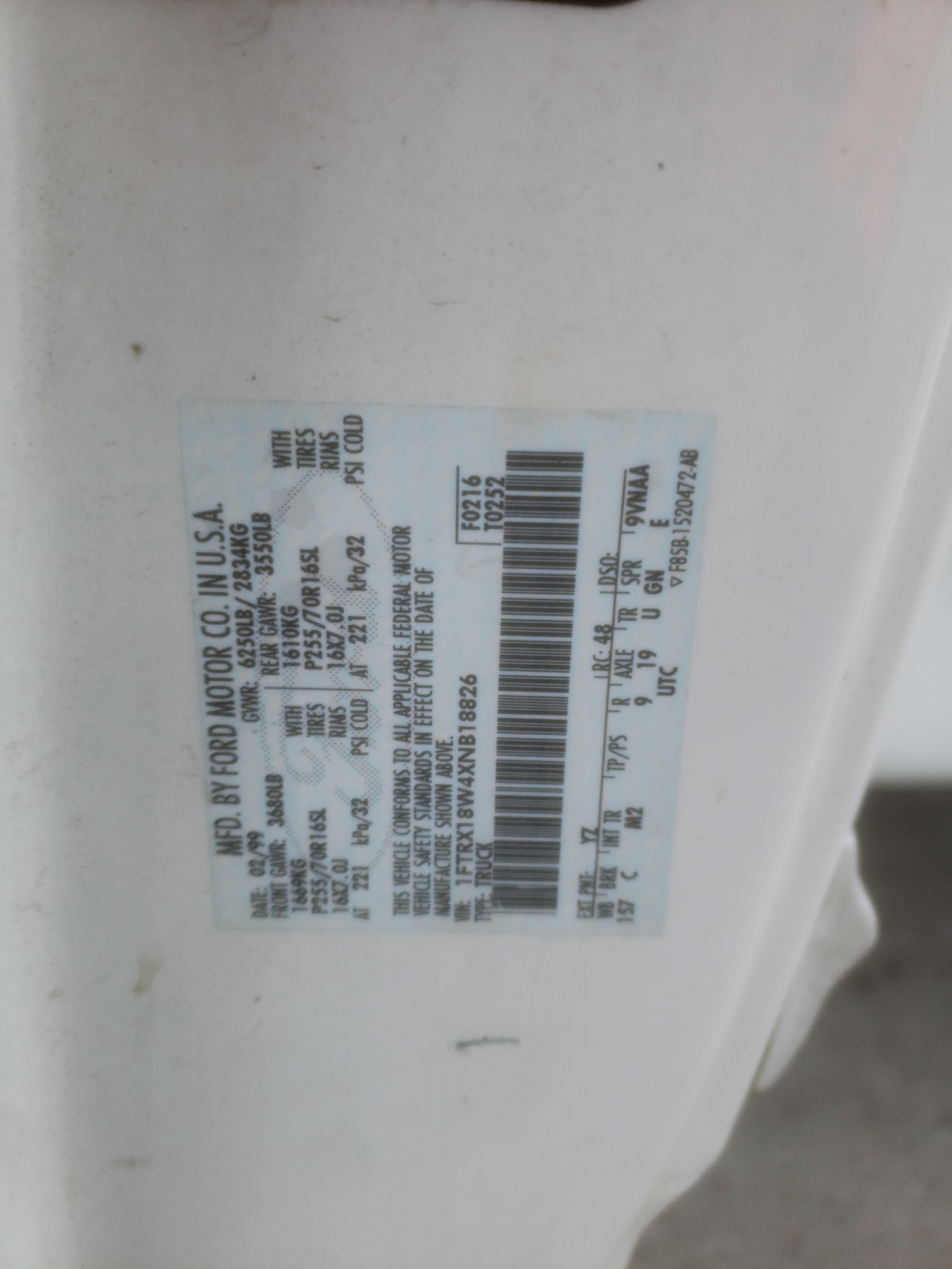 1FTRX18W4XNB18826 1999 Ford F150