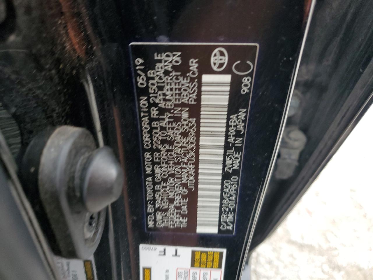 JTDKARFU3K3089634 2019 Toyota Prius