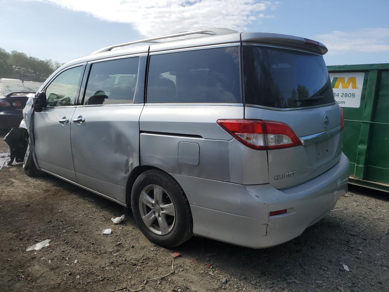 2015 Nissan Quest S VIN: JN8AE2KPXF9123647 Lot: 52329424