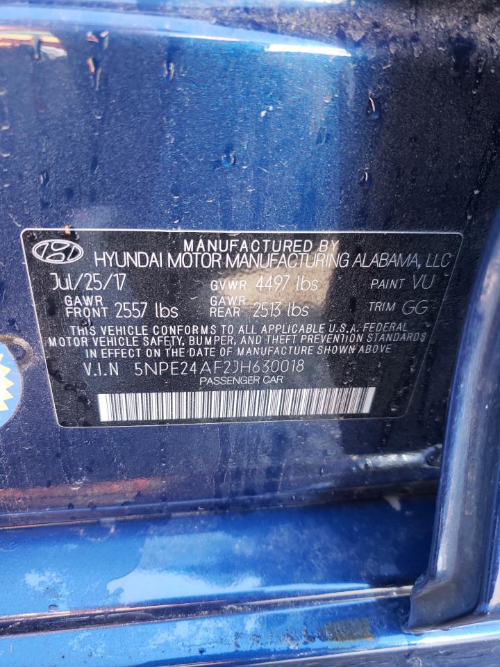 5NPE24AF2JH630018 2018 Hyundai Sonata Se