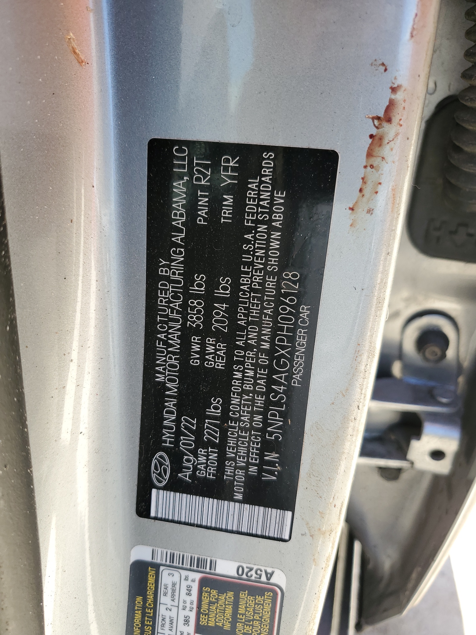 5NPLS4AGXPH096128 2023 Hyundai Elantra Sel