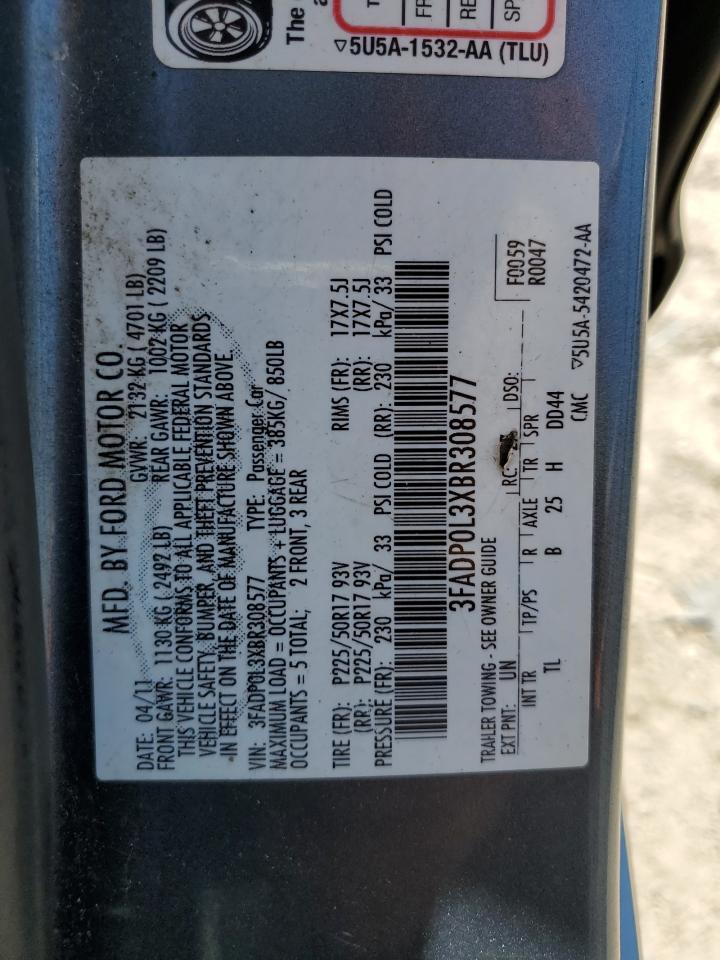 3FADP0L3XBR308577 2011 Ford Fusion Hybrid