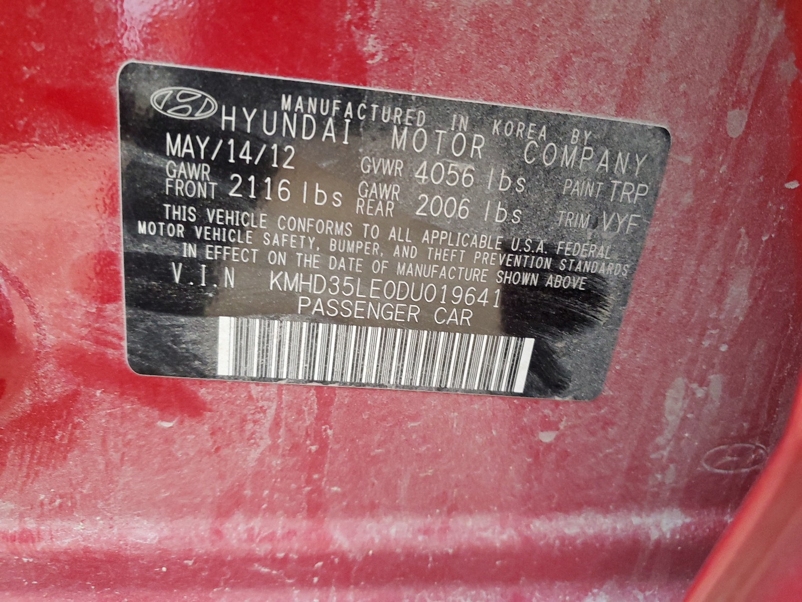 KMHD35LE0DU019641 2013 Hyundai Elantra Gt