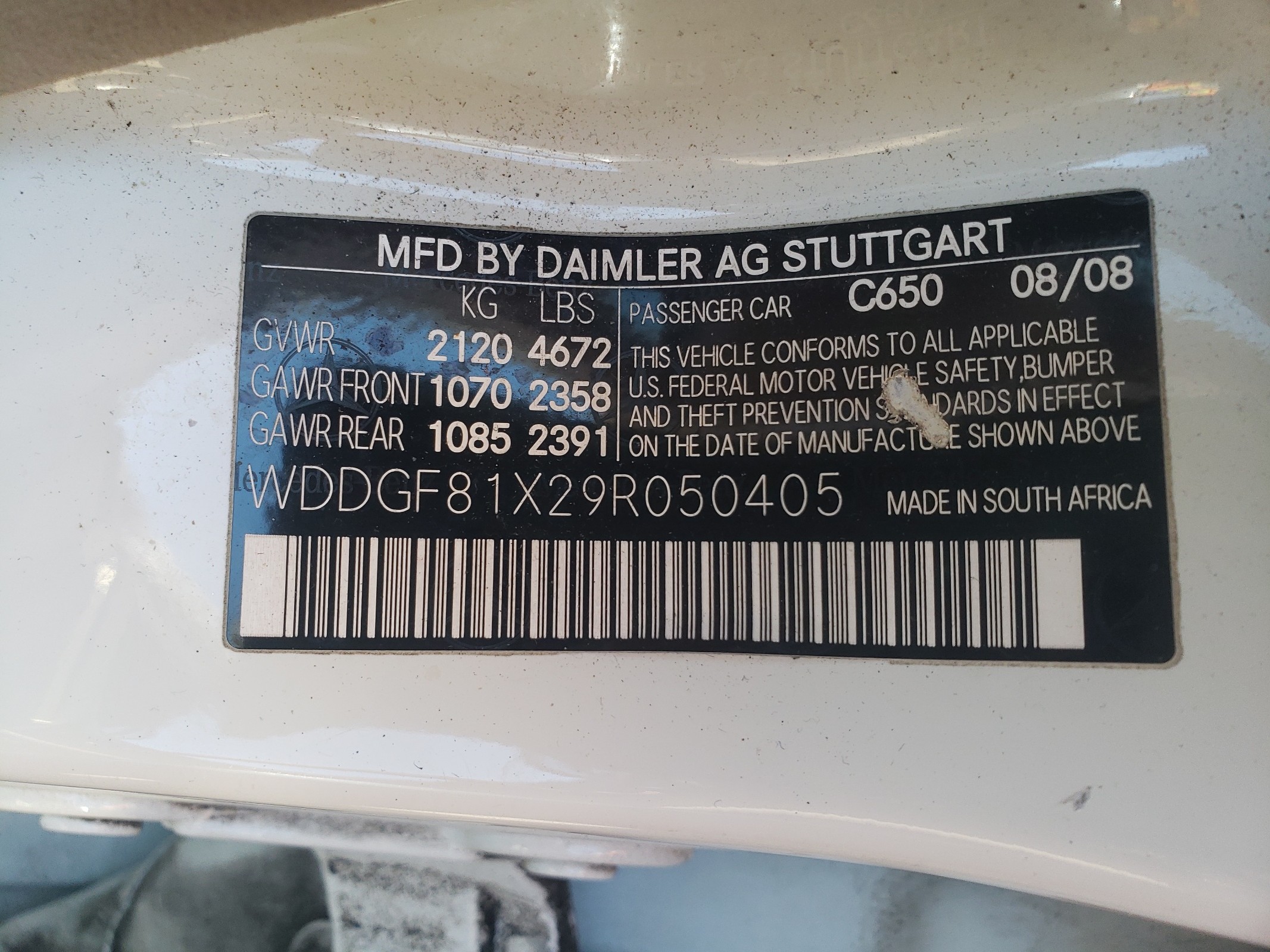 WDDGF81X29R050405 2009 Mercedes-Benz C 300 4Matic