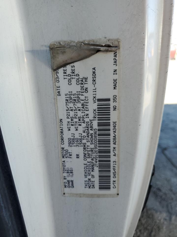 1995 Toyota T100 Xtracab VIN: JT4VD12E9S0008965 Lot: 49572684