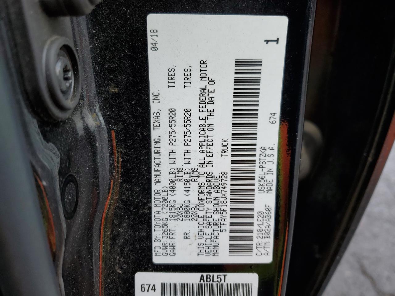 5TFAY5F18JX749728 2018 Toyota Tundra Crewmax 1794