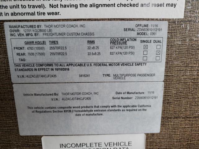 2017 FREIGHTLINER CHASSIS XC  