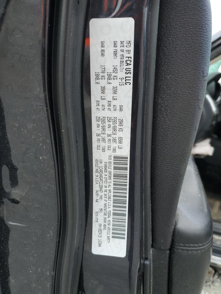 2015 Dodge Durango Sxt VIN: 1C4RDHAG4FC139447 Lot: 52207244