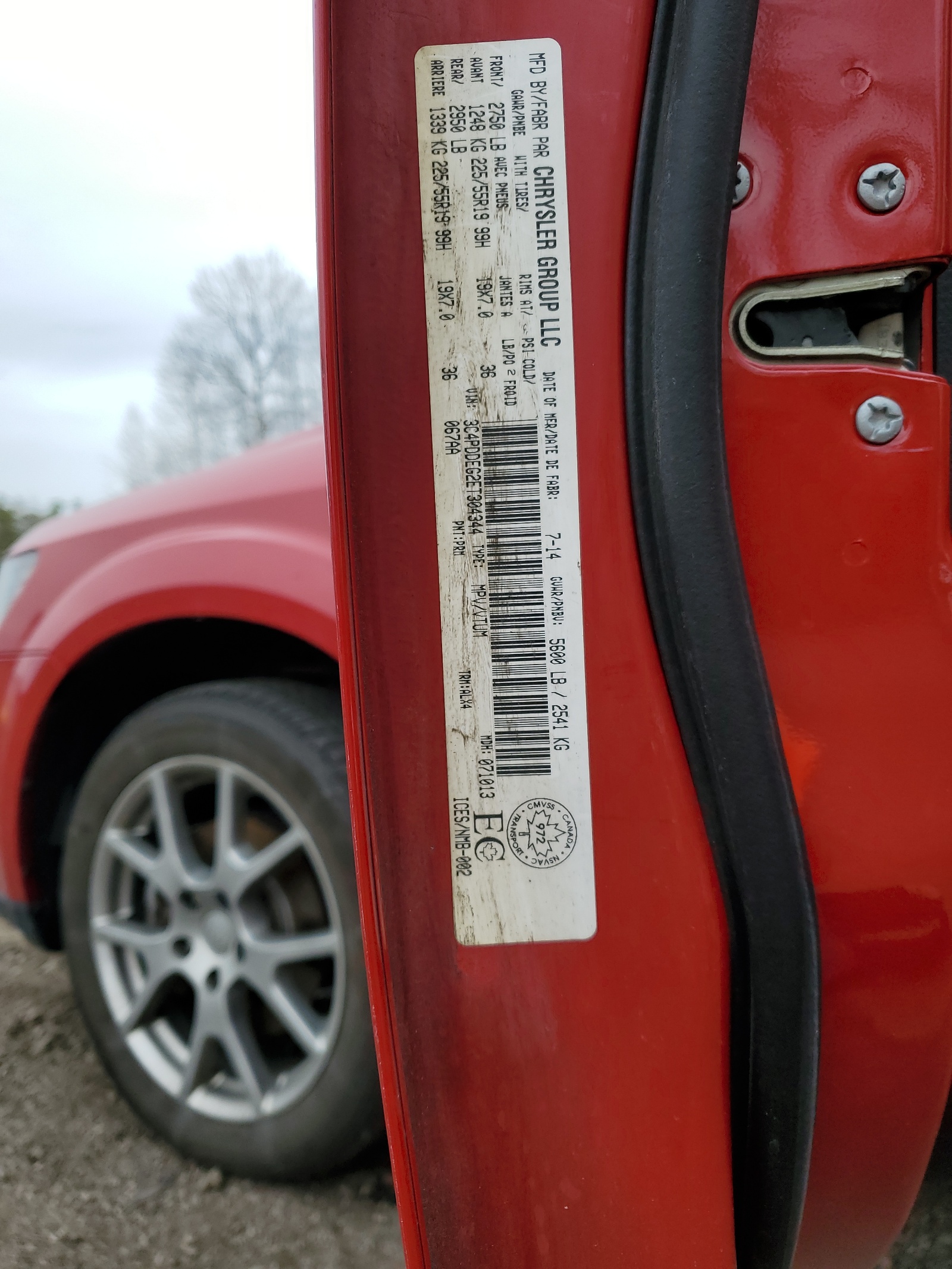 3C4PDDEG2ET304344 2014 Dodge Journey R/T