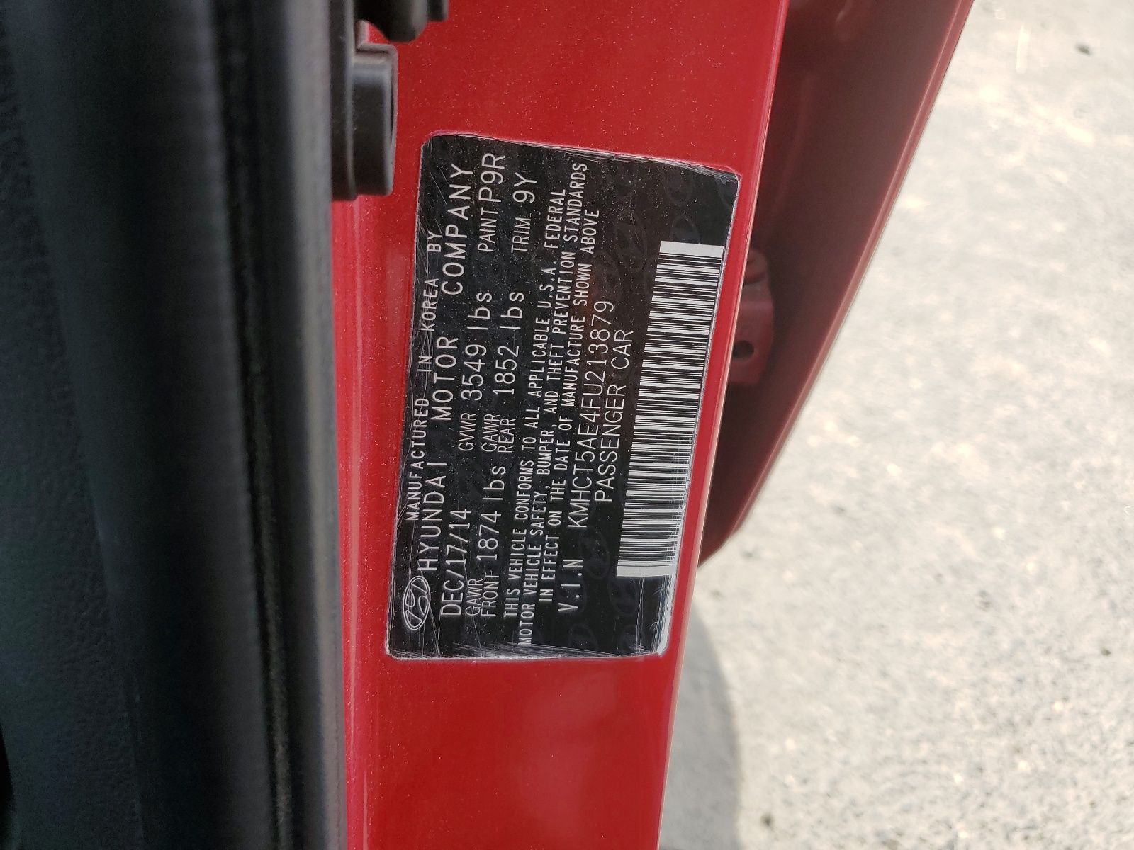 KMHCT5AE4FU213879 2015 Hyundai Accent Gs