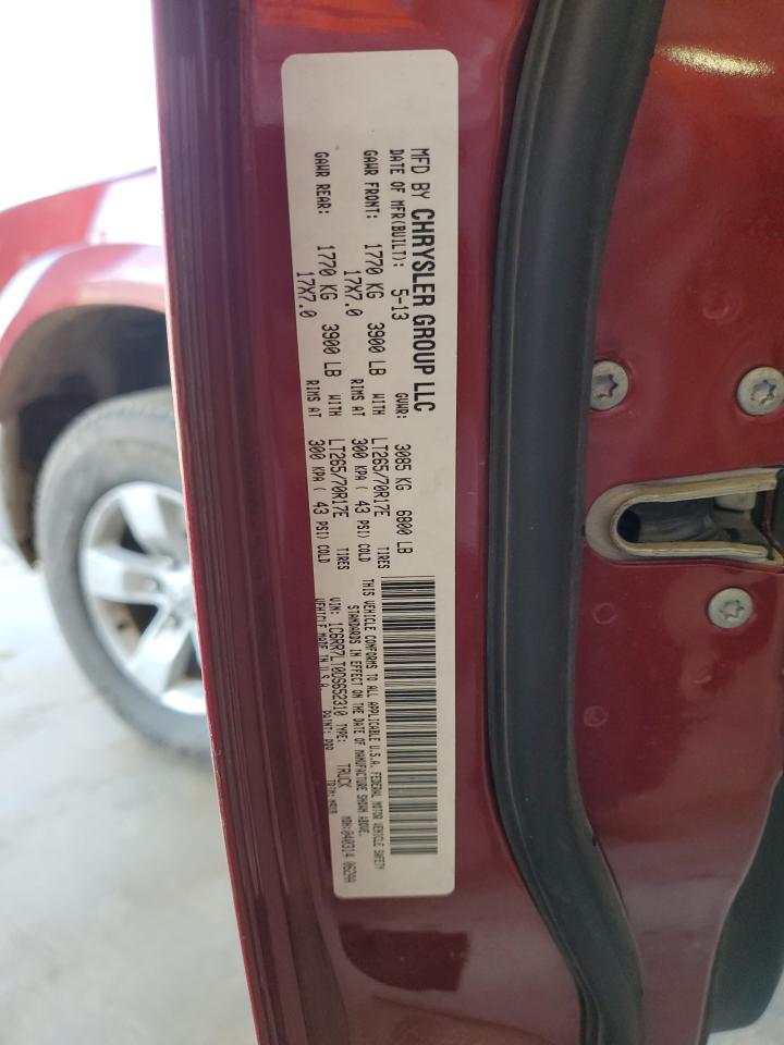 2013 Ram 1500 Slt VIN: 1C6RR7LT0DS652310 Lot: 49233324