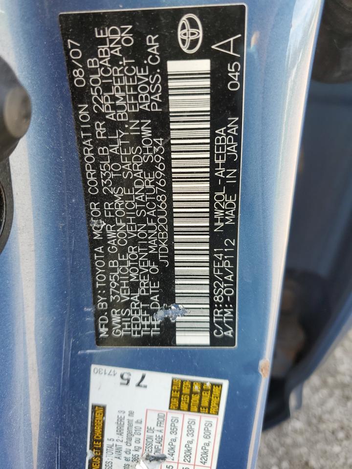 JTDKB20U687696934 2008 Toyota Prius