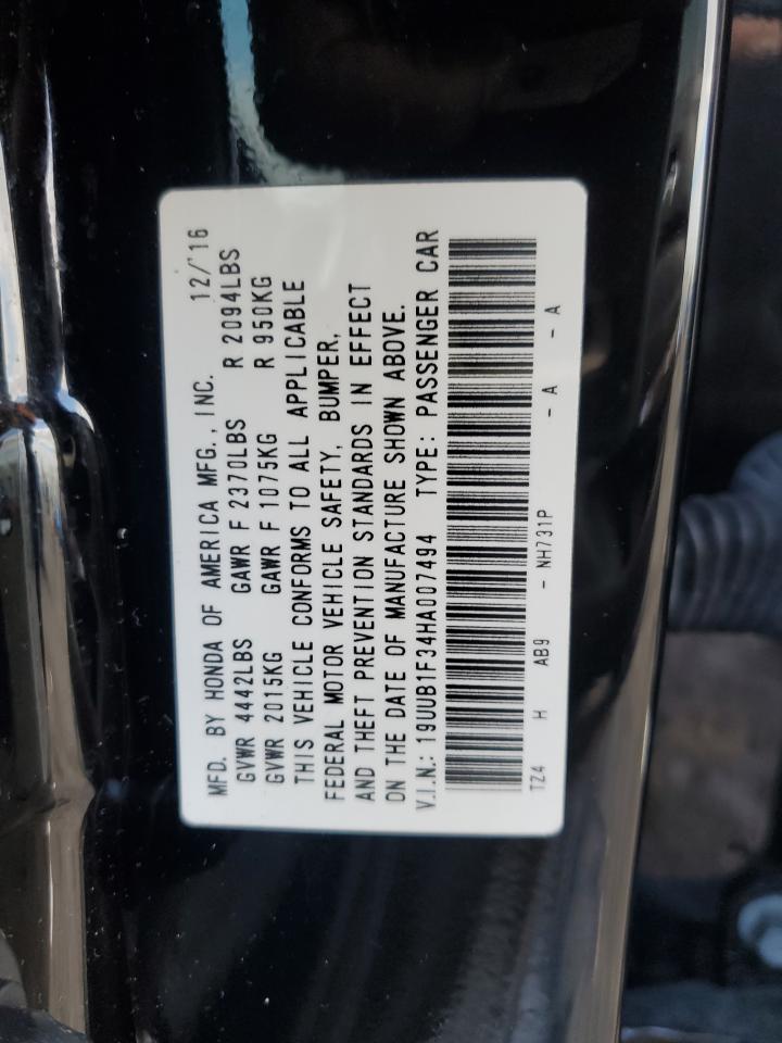 19UUB1F34HA007494 2017 Acura Tlx