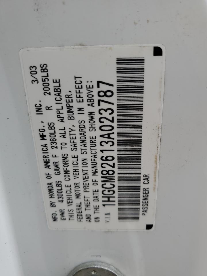 1HGCM82613A023787 2003 Honda Accord Ex