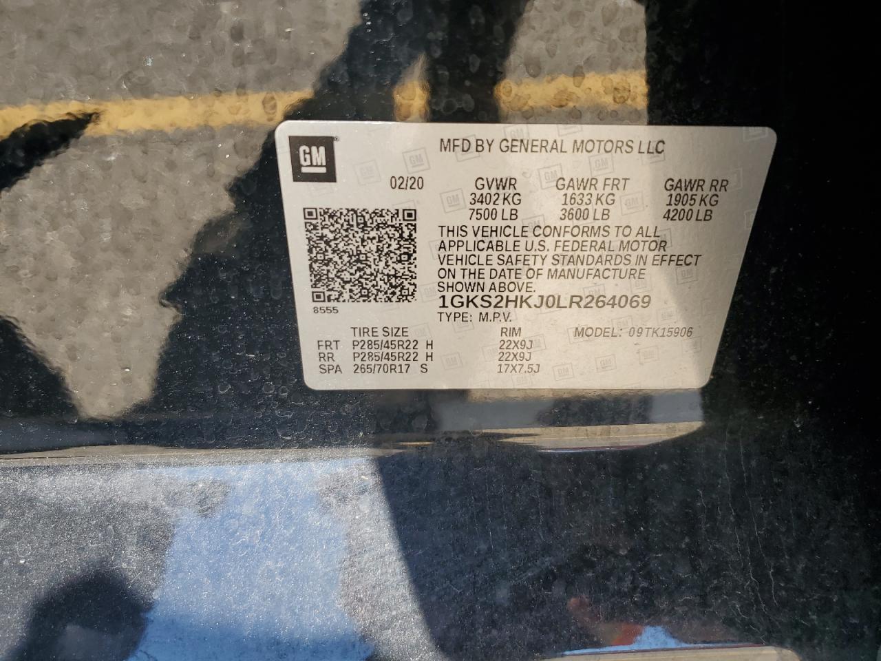 1GKS2HKJ0LR264069 2020 GMC Yukon Xl Denali