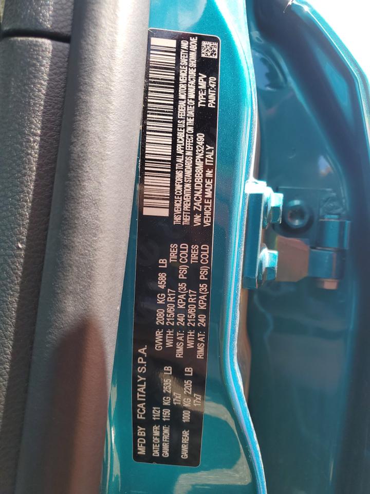 2021 Jeep Renegade Latitude VIN: ZACNJDBB8MPN32490 Lot: 52493974