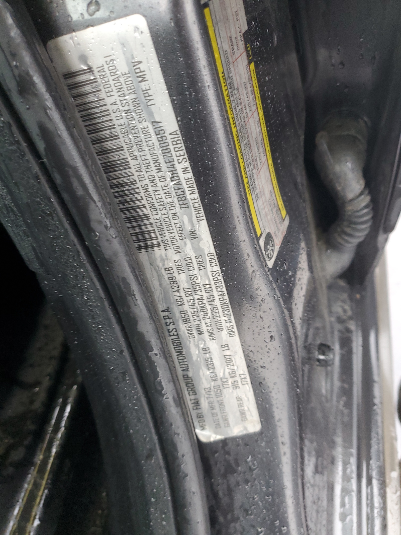 ZFBCFADH4EZ009517 2014 Fiat 500L Trekking