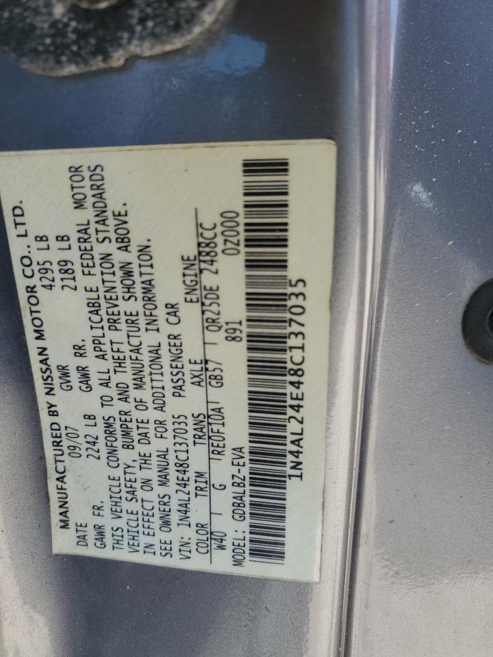 2008 Nissan Altima 2.5S VIN: 1N4AL24E48C137035 Lot: 89011825