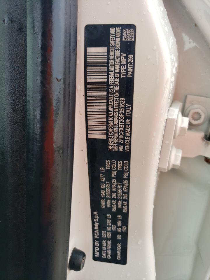 2016 Fiat 500X Easy VIN: ZFBCFXBT3GP351629 Lot: 51279234