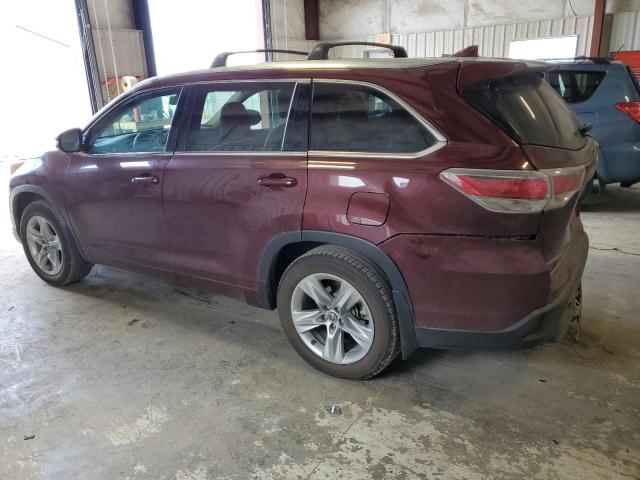  TOYOTA HIGHLANDER 2016 Бордовий